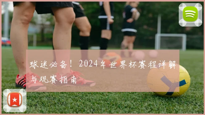 球迷必备！2024年世界杯赛程详解与观赛指南